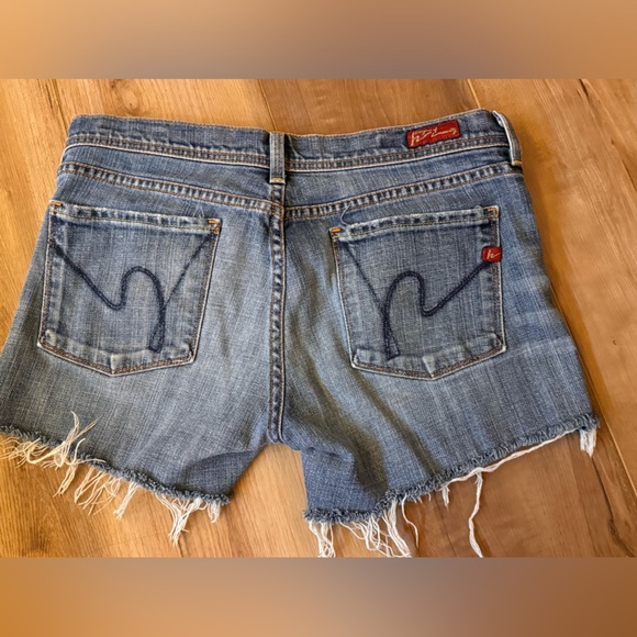 Citizens of Humanity Ingrid 002 Low Waist Stretchy Denim CutOff Shorts Size 29 - Picture 7 of 8